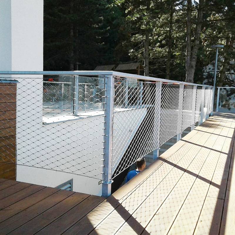 Flexible Stainless Steel Rope Mesh For Safety Balcony Stair Railing.