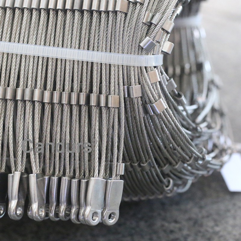 Uk 1.5mm 40mm Stainless Steel Wire Mesh Rope Fence