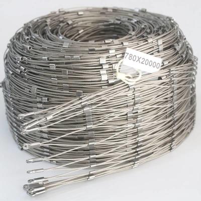Long Roll Flexible Stainless Steel Cable Mesh Safety Net For Railing