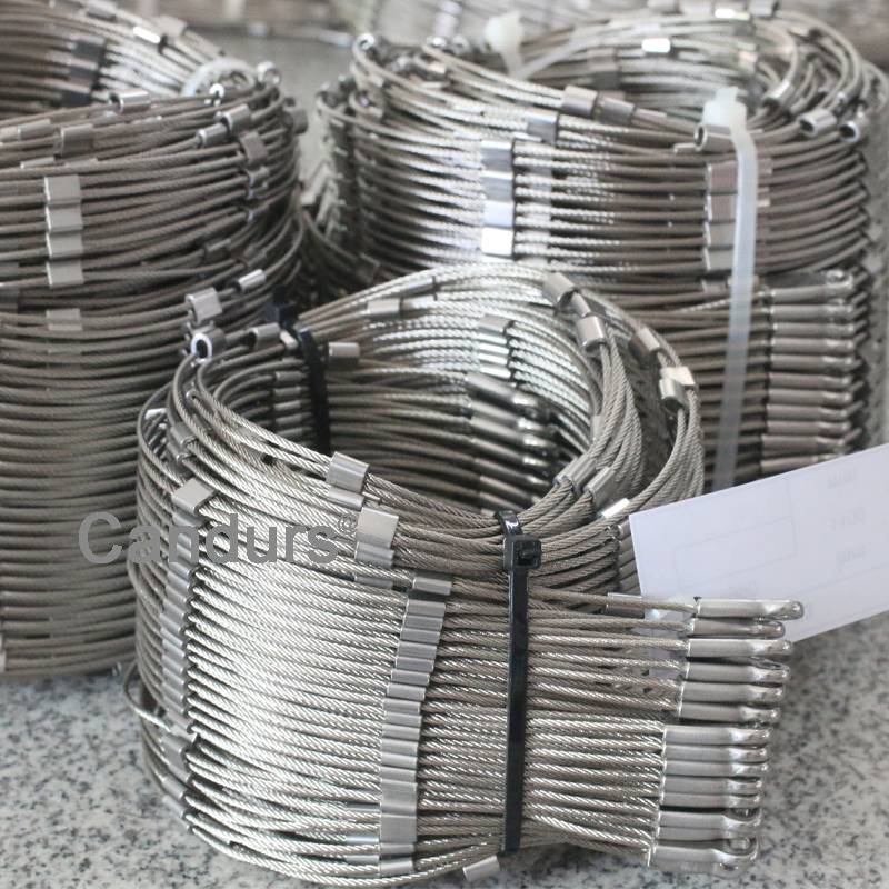 Japan 1.5mm 50mm 316 Stainless Steel Wire Mesh Cable Protection Mesh